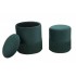 Set 2 Taburete Tapitate cu stofa Otoman Verde Velvet