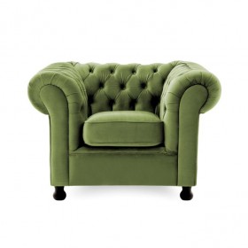 Fotoliu Chesterfield Clasic, culoare Verde